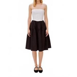 NEW LABECA daria midi dress in white/black